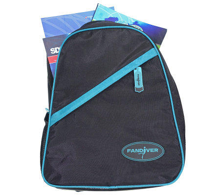Рюкзак FanDiver, 24 л (черный (с бирюзовой отделкой); 33 x 43 x 17 см, 24 л.)